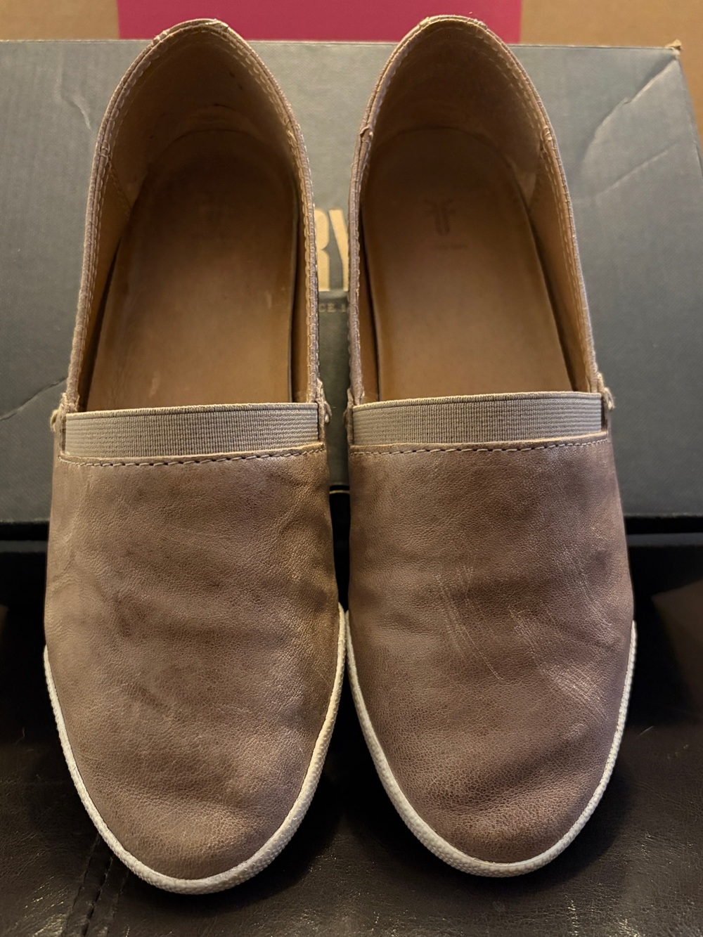 Frye Women's Slip-On Flats in Taupe Brown - size 6